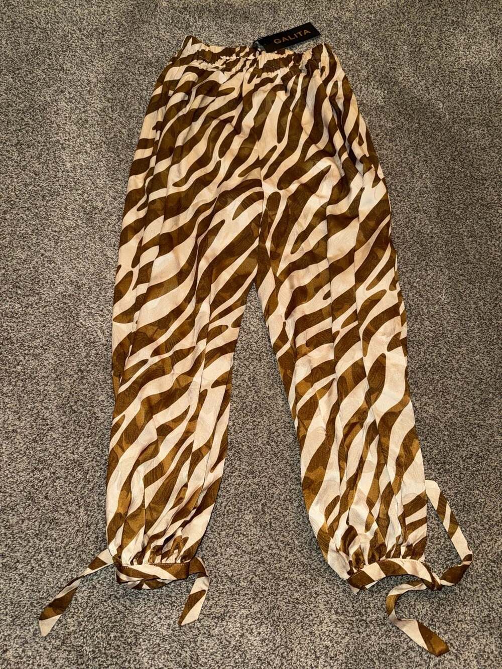 Galita Fashion Zebra Print Balloon Trousers Size M